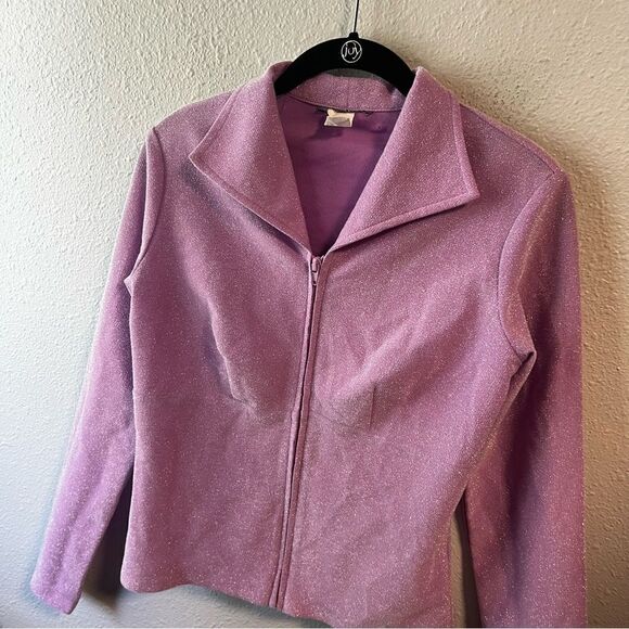 Sparkly Violet Vintage Zip Top - Picture 2 of 3